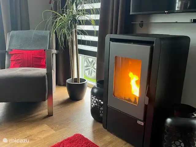 Comfortable and cozy, pellet stove