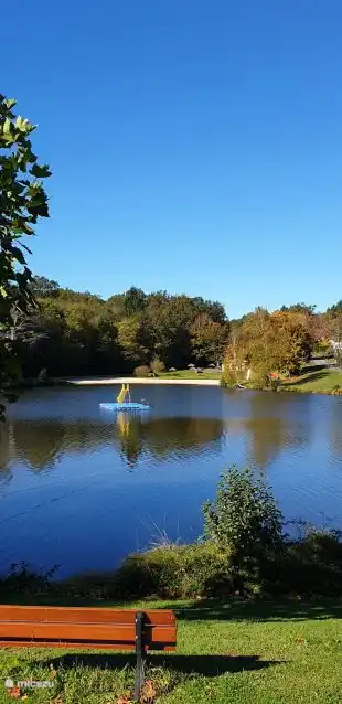 Swimming lake with slide close to your home