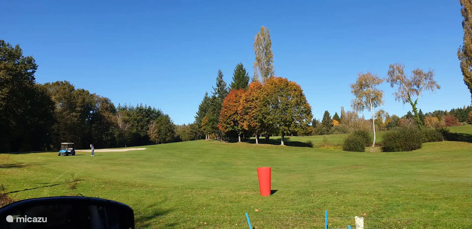 The beautiful 18 hole golf course with the 3 par practice course just outside the park