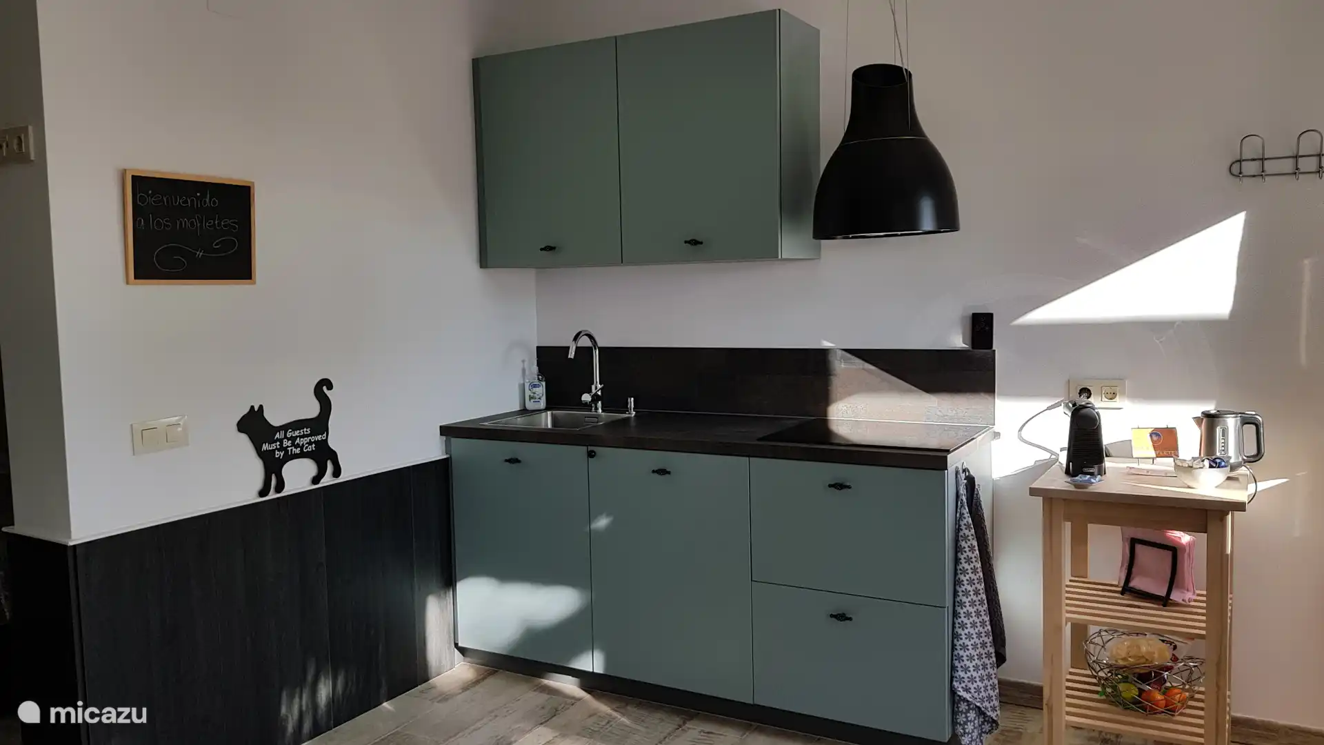 Kitchen of one of the studios.