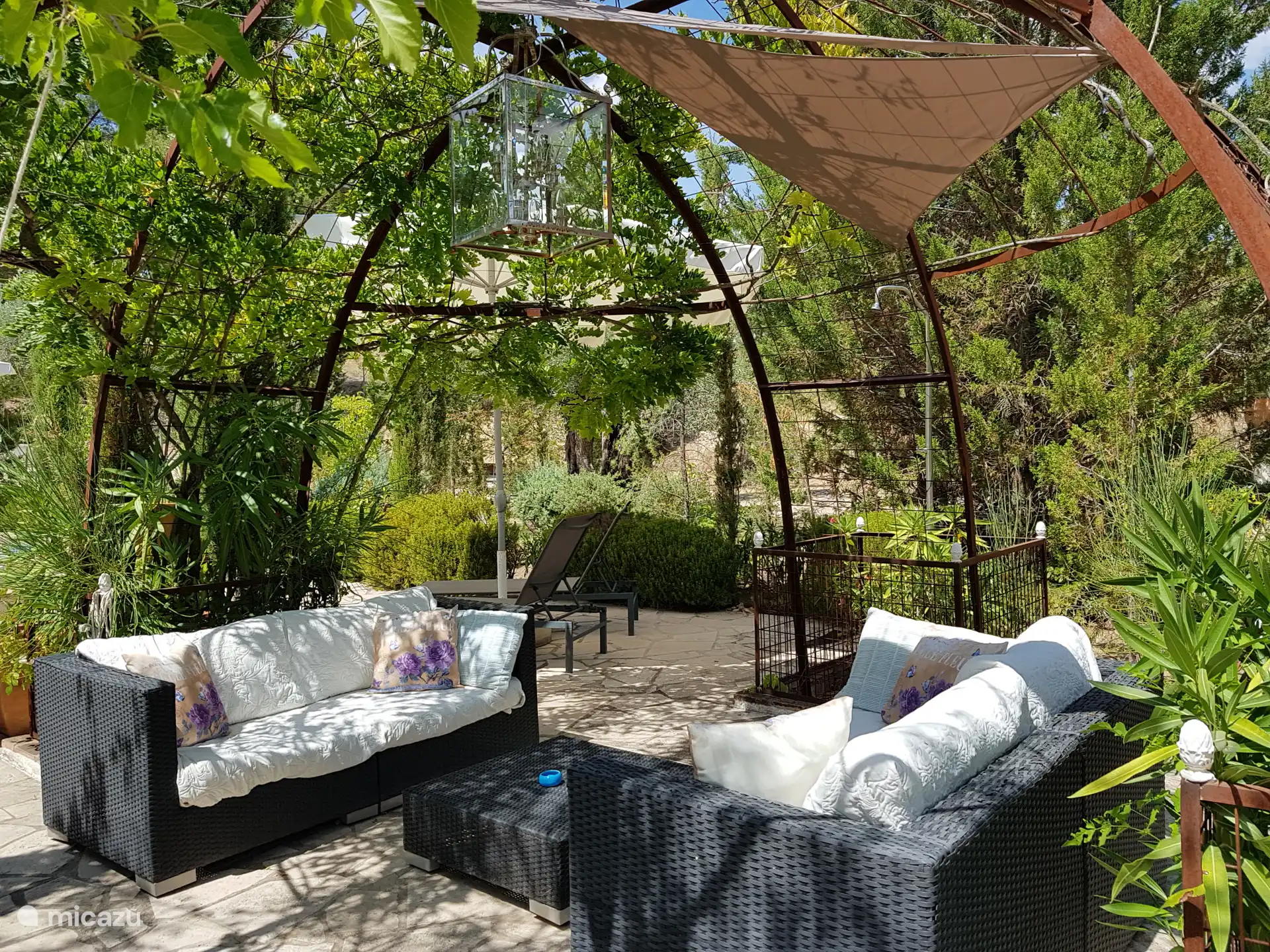 Relaxation area in the garden.