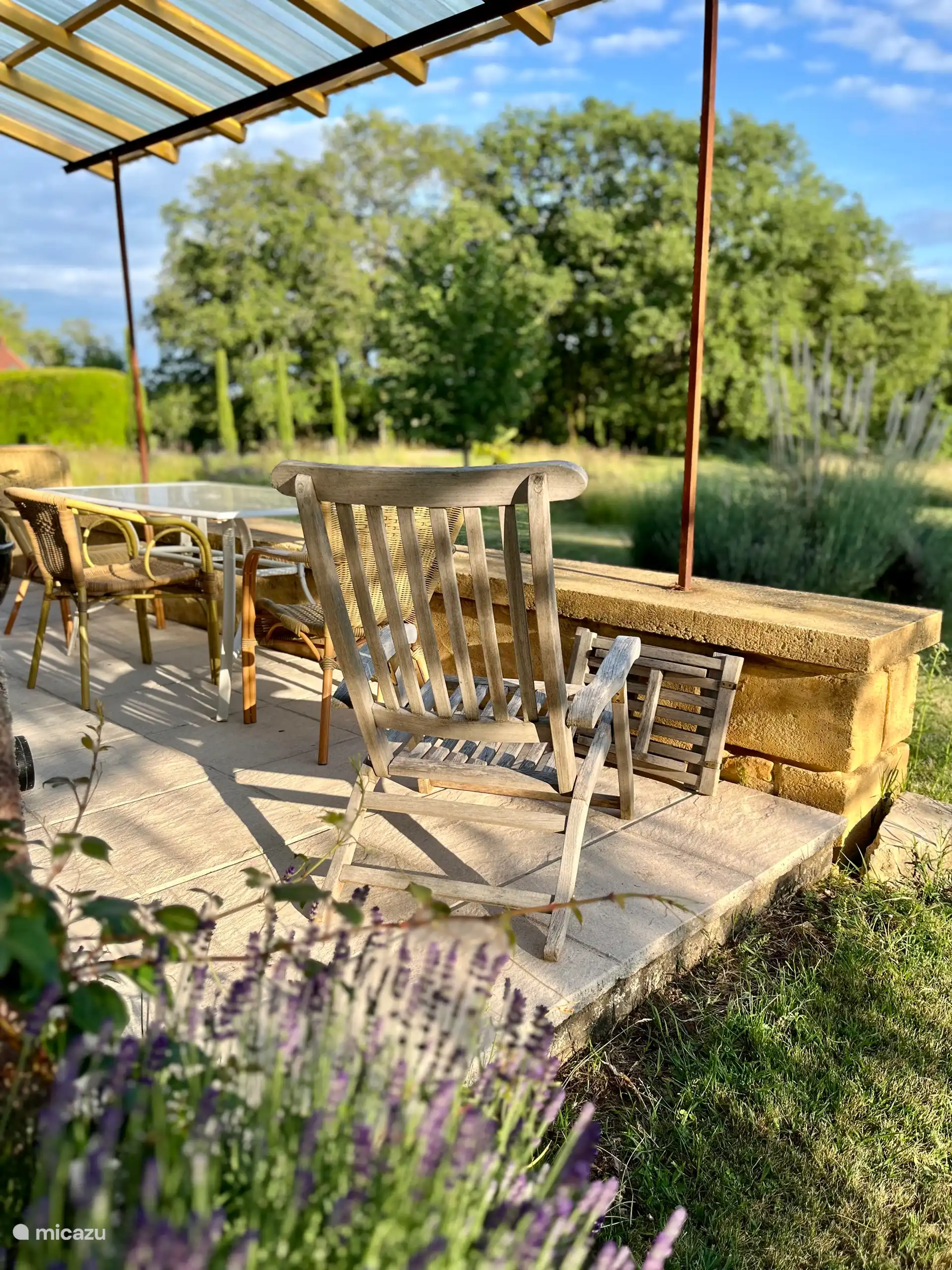 gite Cozy terras met uitzicht naar wei, plenty terras aanwezig