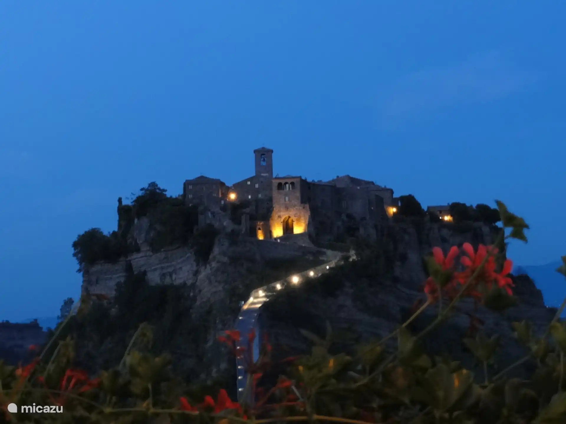 Civita de Bagnoregio by night.