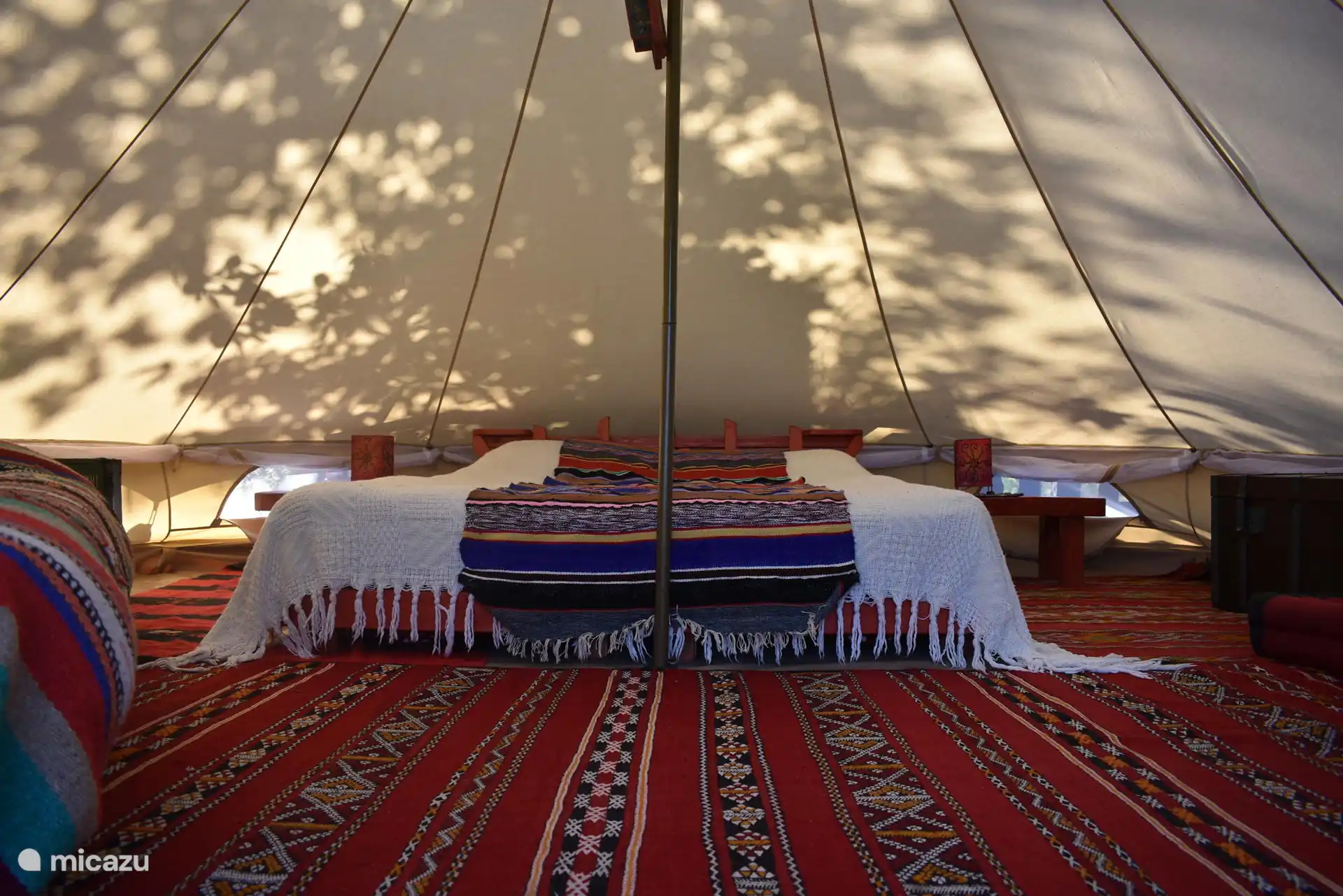 The tent inside