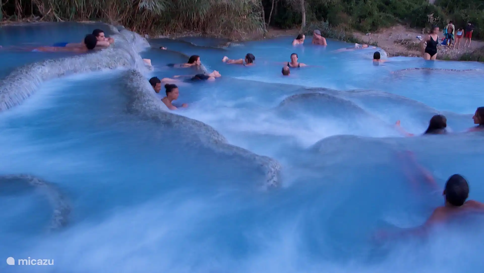 Saturnia hot springs, half an hour away