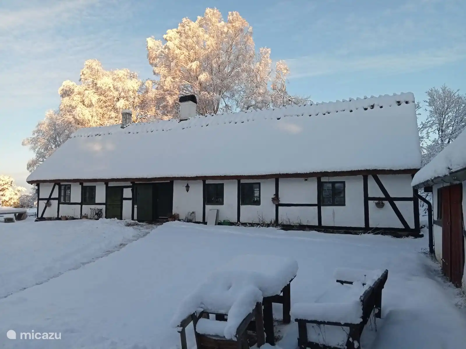 Boerderij in de winter