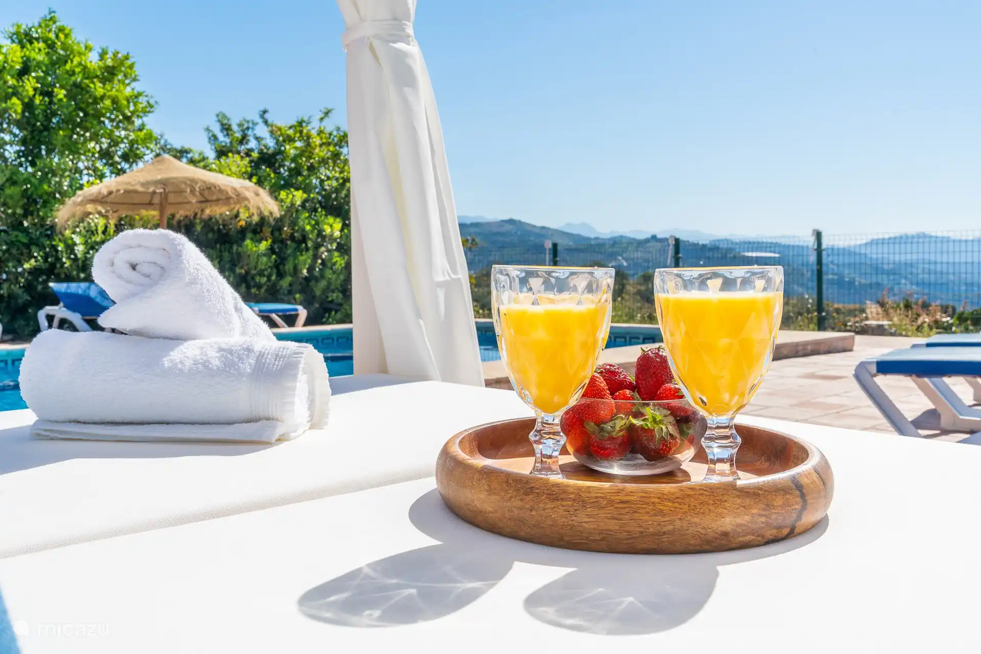 Verkostung von Fruchtsäften in der großen Hängematte.