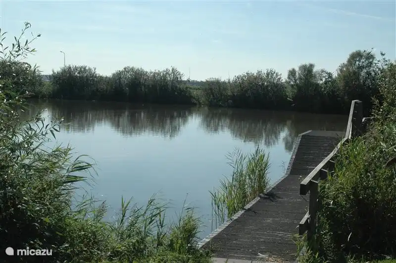 Walk to the village of Sint Maarten from the park by a walkway between.