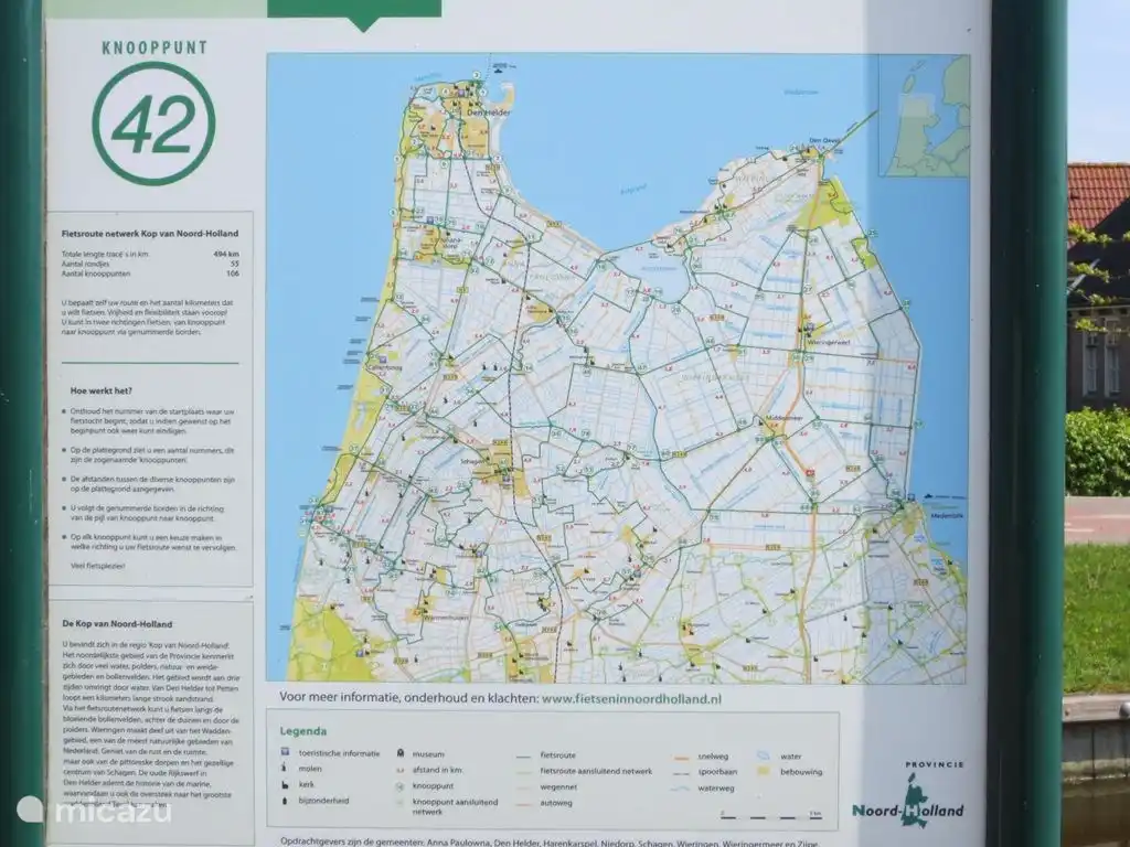 Cycling nodes network Noord Holland