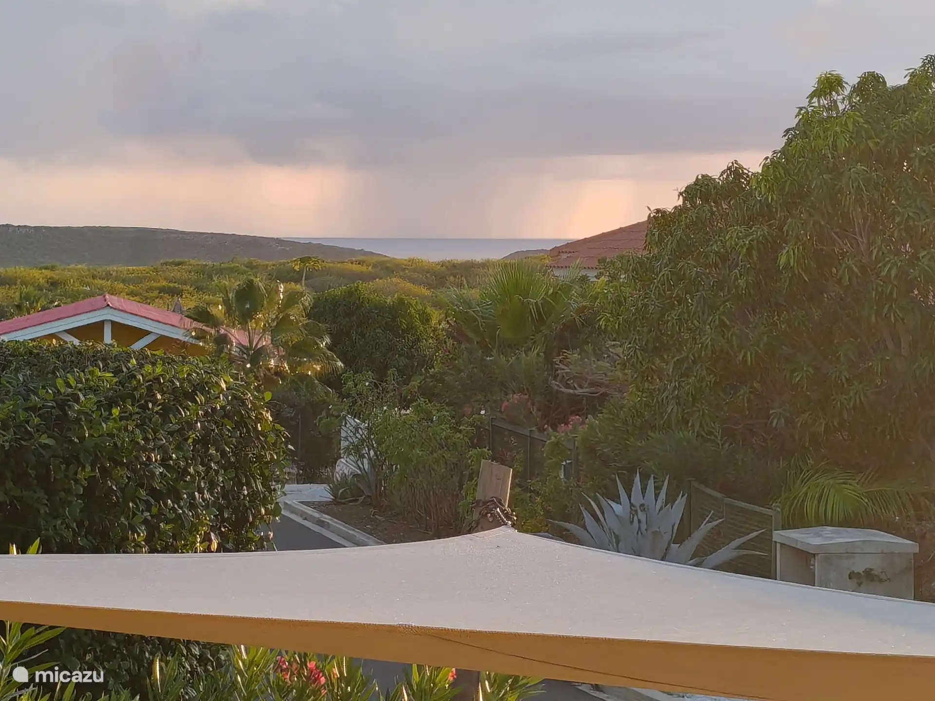 Uitzicht op de Caraïbische zee
