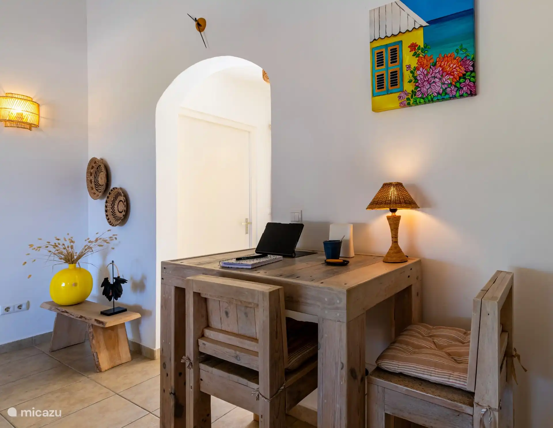 kamer met eventuele werkplek