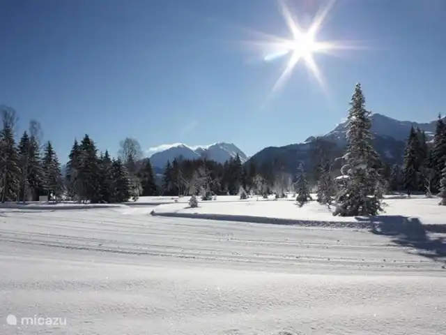Penthouse JenSen SKI IN / SKI OUT huren in Oostenrijk, Salzburgerland, Mittersill - penthouse De oefenweide van de langlauf loipes, naast het appartement.