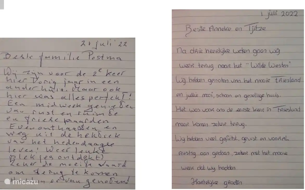 Einige Reaktionen aus dem Gästebuch 2022