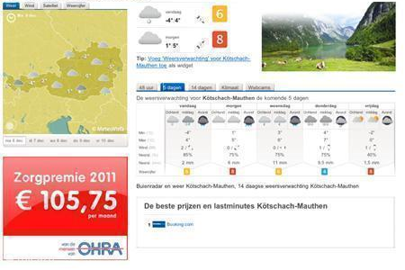 The climate and weather in Kötschach-Mauthen to Carinthia