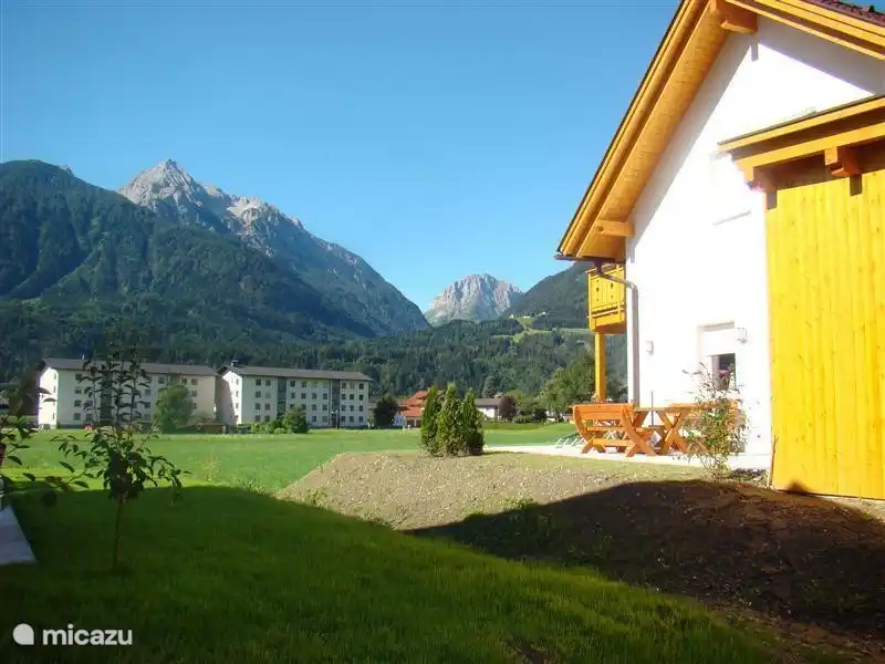 The side porch is up in the afternoon in the sun.
