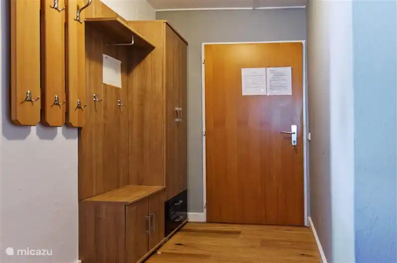 Hall with whom the bedroom, bathroom and living room to be closed.