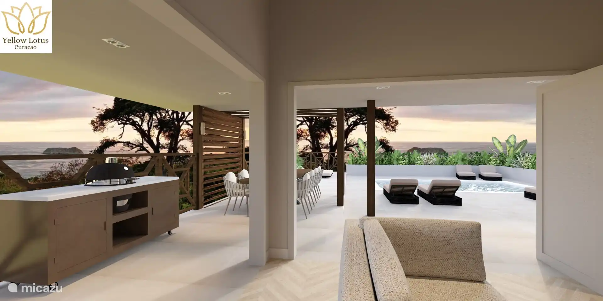 Location de Vacances Curaçao, Banda Ariba (est), Jan Thiel, villa - Curaçao Lotus Jaune