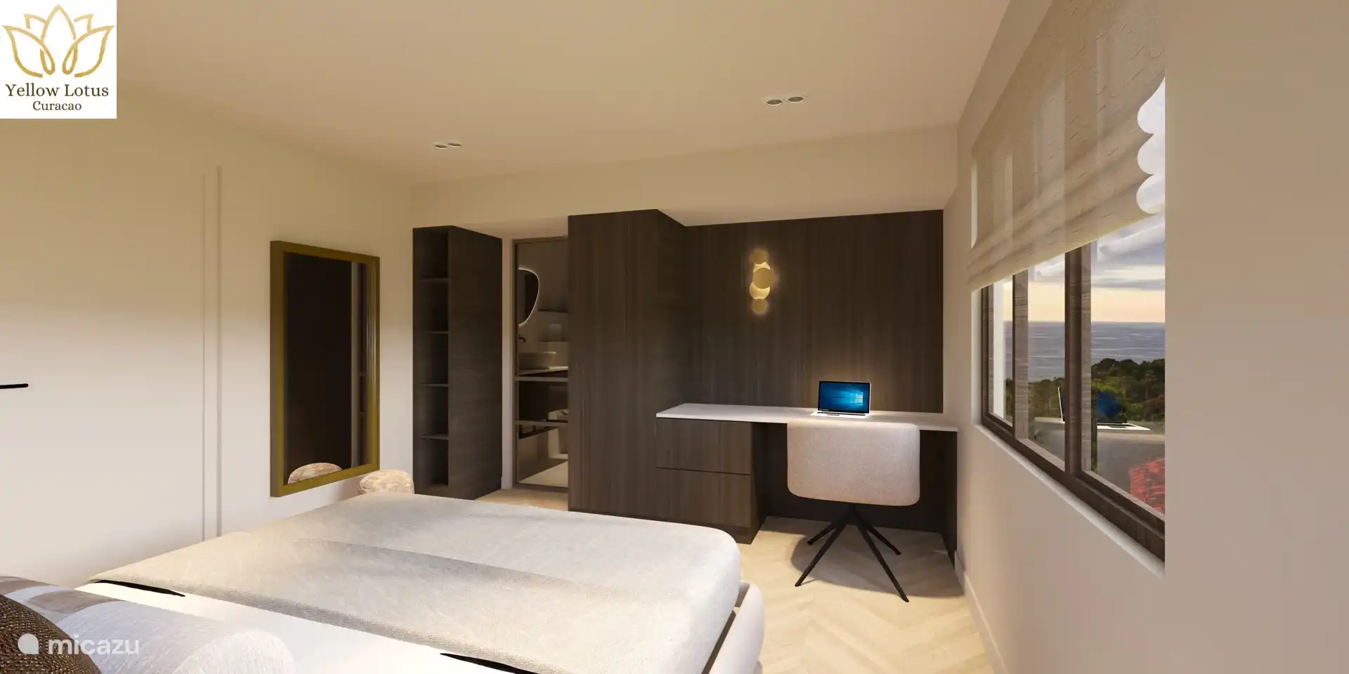 Poste de travail spacieux dans l’une des chambres