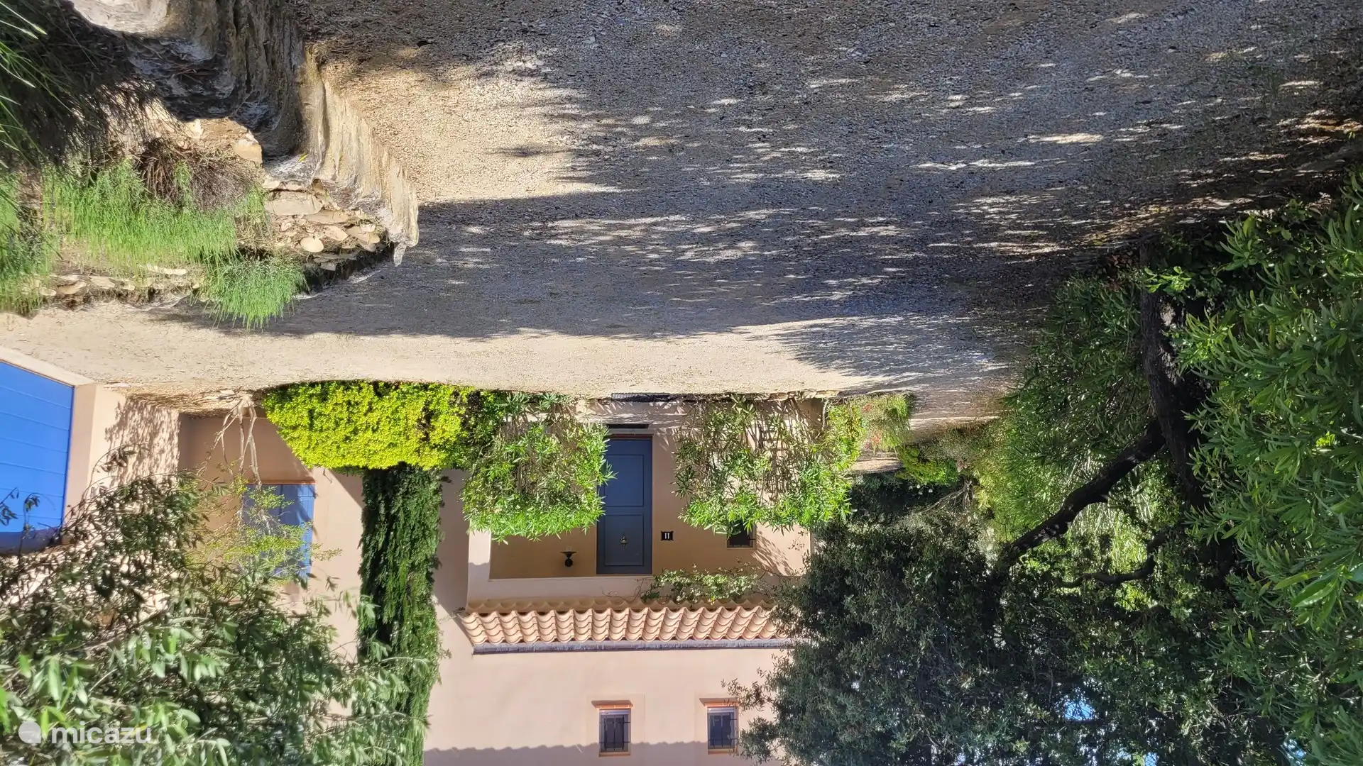 View from one of the terraces overlooking the pool and the valley is also beautiful at sunset when the sky turns orange gold and the sun as a red ball disappears behind the mountains.