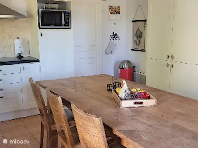 De Hertogen.Park,zwembad,golf,tennis huren in Frankrijk, Vaucluse, Saumane-de-Vaucluse - villa Keuken met grote kast. Deur naar de bijkeuken en daarachter de deur die toegang geeft tot de garage.