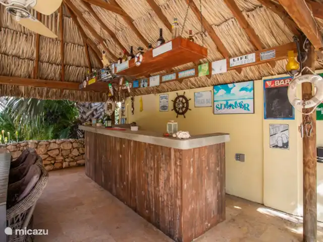 Location de Vacances Curaçao, Banda Ariba (est), Jan Thiel, villa - Villa Veranosol Bar sous la palappa