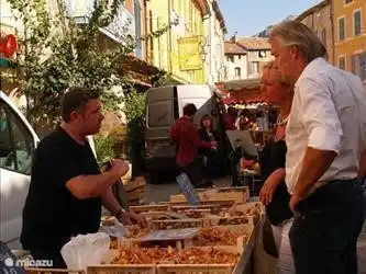 ¡Muy recomendable! El mercado de Buis les Baronnies. Muchos productos provenzales se exhiben bellamente en las calles y plazas de la pintoresca y colorida ciudad. También hay buenas tiendas y restaurantes para visitar aquí. Una ruta preciosa! ¡A unos 45 minutos en coche de nuestra casa!