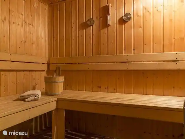 Château villa Santa Maria in Spa | Belgique, Ardennes, Spa - manoir / château Espace au sous-sol avec sauna et cabine de douche.