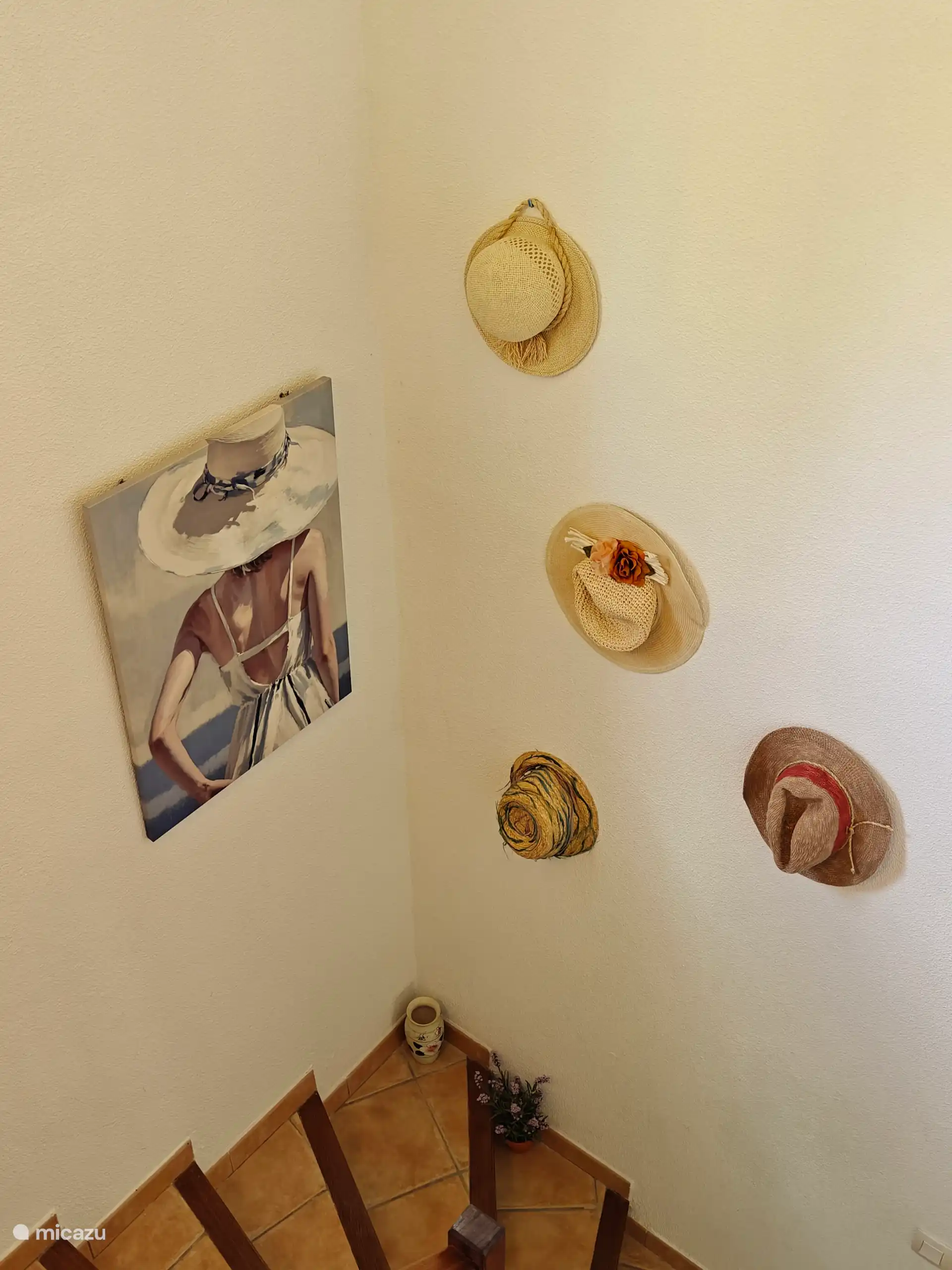 Escalier décoré.