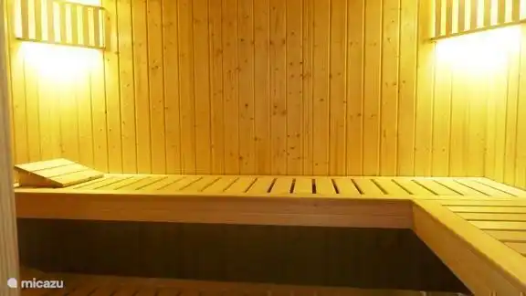 Die Sauna, wo die Gäste nach einem Tag Skifahren oder Wandern in der Sonne entspannen können!