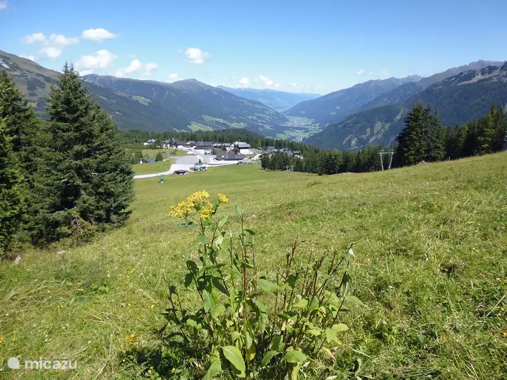 Hochkrimml, die von der Plattenkogel Richtung Filzstein