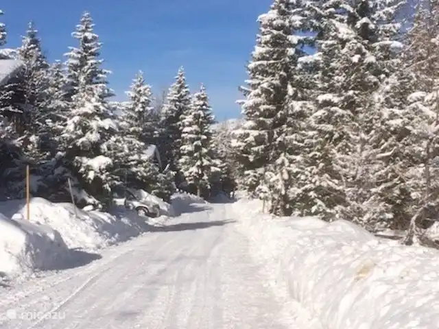 Haus Marlene huren in Oostenrijk, Salzburgerland, Krimml - vakantiehuis De weg voor het huis, dus skiën tot aan de voordeur
