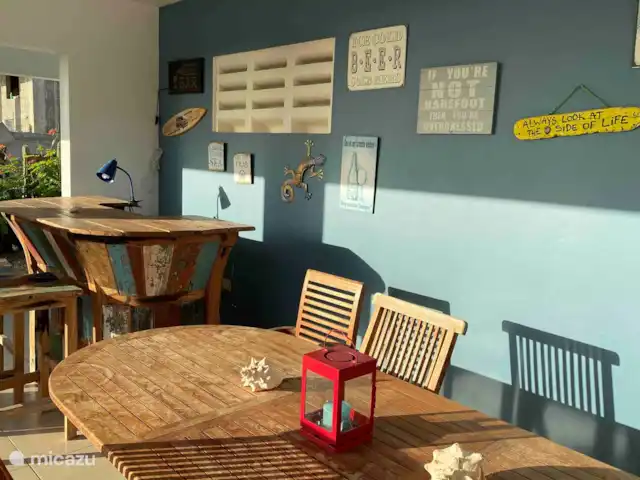 Location de Vacances Bonaire, Bonaire, Santa Barbara, villa - Villa Eldorado Votre propre bar à cocktails caribéen au bord de la piscine