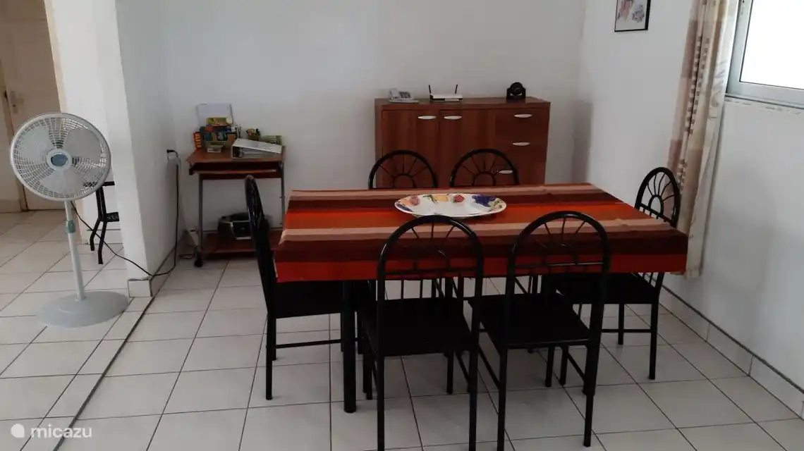 Dining room with PC.