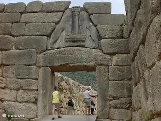 Maison de vacances avec piscine et vue mer | Grèce, Péloponnèse, Iria (Nafplion) - maison de vacances Fouilles et musée de Mycènes avec la porte historique du lion et le masque doré d’Agememnon (env. 30 min en voiture).