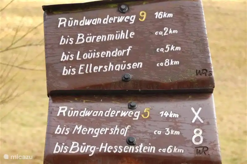 Wandern, beginnt auch für das Haus.