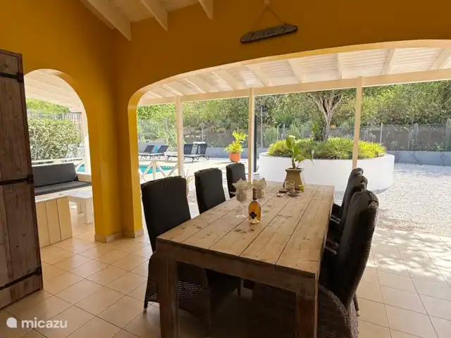 'Villa Banda Bou' con Vista al Mar en Curazao, Bandabou (oeste), Fontein - villa Porche trasero