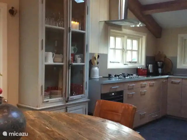 Le pic | Pays-Bas, Gueldre, Emst (Epe) - maison de vacances La table à manger et la cuisine ouverte avec four et lave-vaisselle.