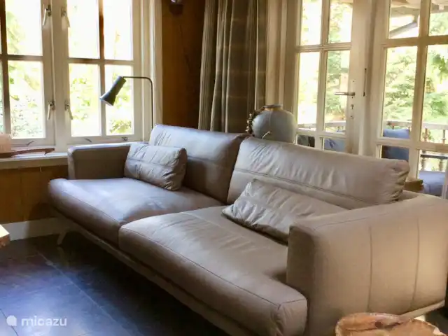 Le pic | Pays-Bas, Gueldre, Emst (Epe) - maison de vacances Séjour avec canapé en cuir.
