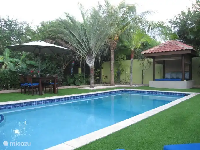 Een heerlijk zwembad van 8 x 4 om een verfrissende duik in te nemen.