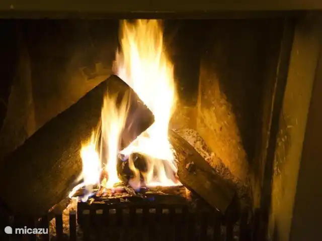 Casa Sibbe en Países Bajos, Limburgo, Valkenburg - casa vacacional El crepitar de la chimenea, que ofrece calidez, pero sobre todo comodidad. ¡La madera para la chimenea está disponible en abundancia!