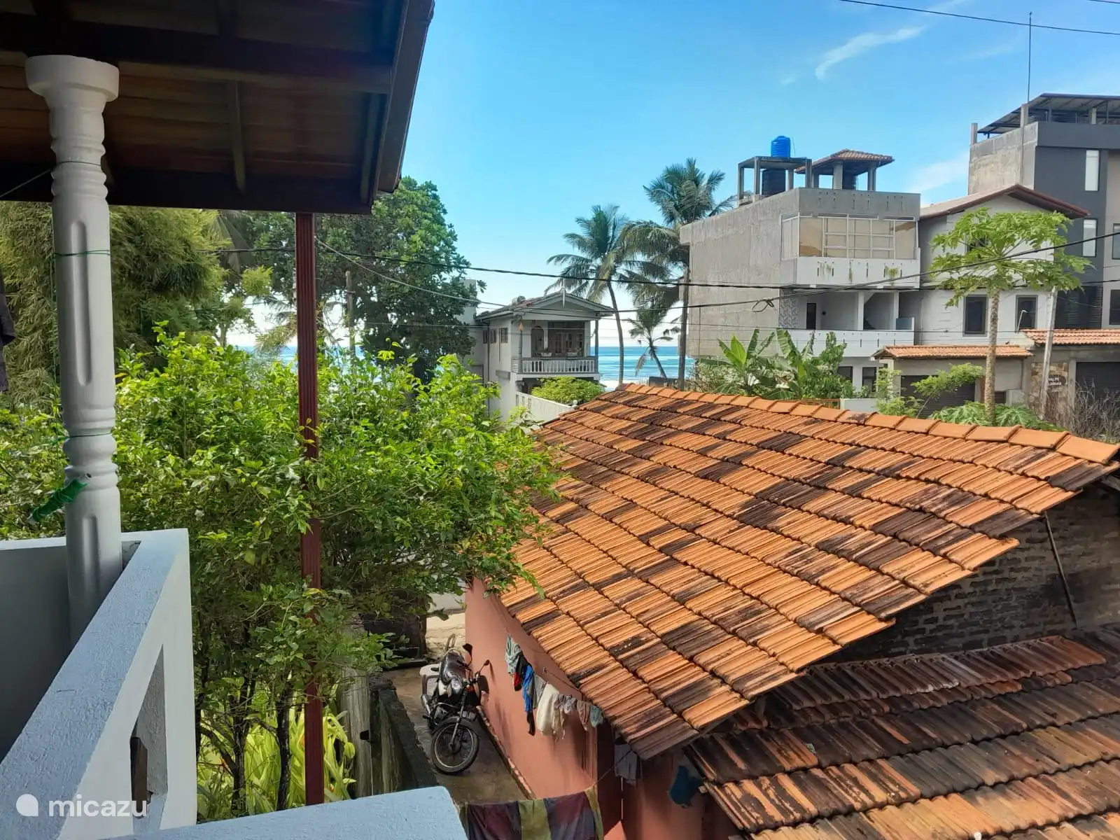 Die Aussicht vom Balkon.