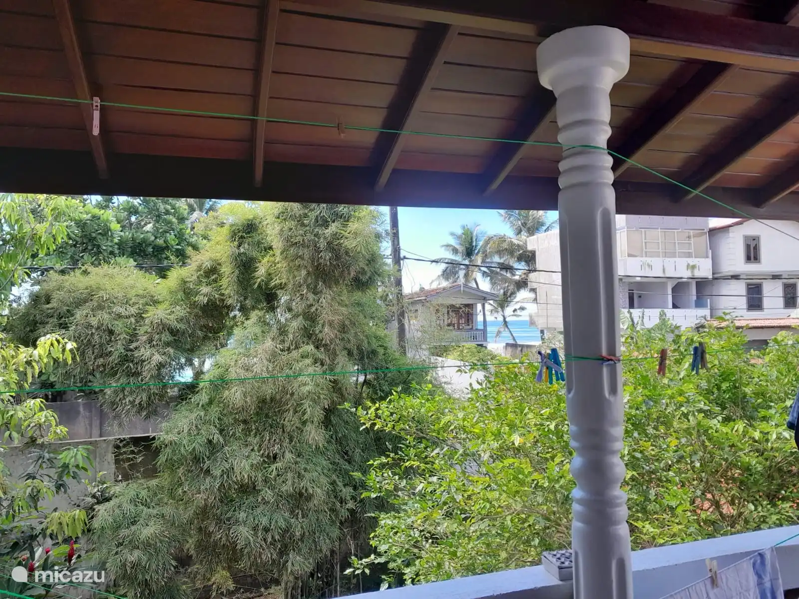 Die Aussicht vom Balkon.