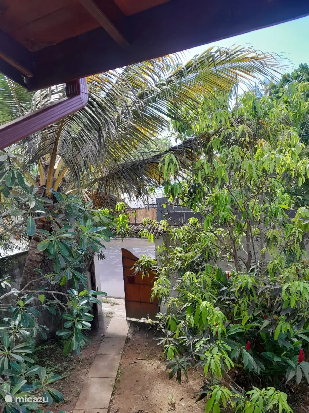 Das Eingangstor. Das gesamte Grundstück verfügt über eine Mauer und 1 Eingangstor. 