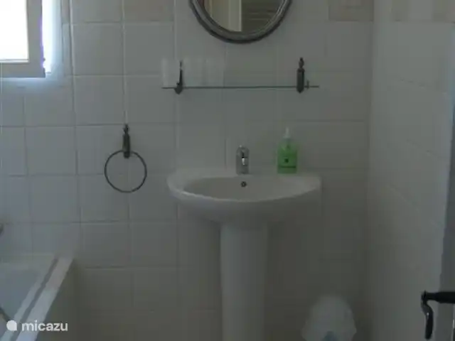 Le Canard Bleu 5* 2026 nog met keuze huren in Frankrijk, Hérault, Siran-Najac - villa Ruime badkamer met ligbad,wastafel,inloop-douche en 2e toilet.Hier vindt u ook de wasmachine.