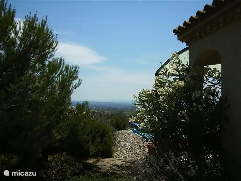 The fragrant garden with many plants, including oleander, rosemary and lavender.
