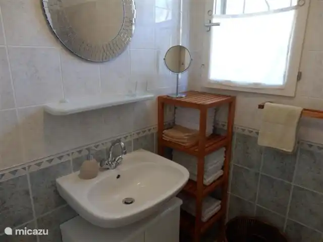 La Souris Grise 3** vakantie 2026  huren in Frankrijk, Hérault, Siran-Najac - vakantiehuis In de badkamer is voldoende bergruimte voor de baddoeken en toiletartikelen.