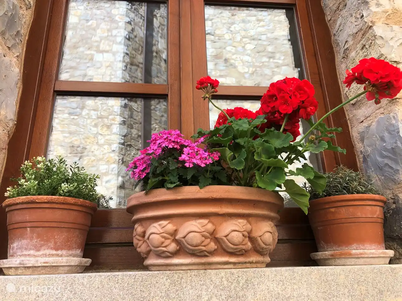 Nuestra ventana de cocina en la calle a través del Borgo 