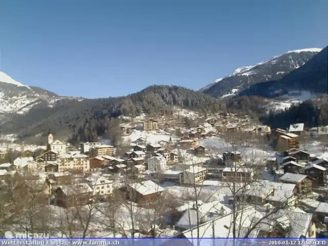 Chalet Mistelhof Apartamento planta alta 4 pers en Suiza, Valais, Fiesch - chalet Vista desde el balcón.