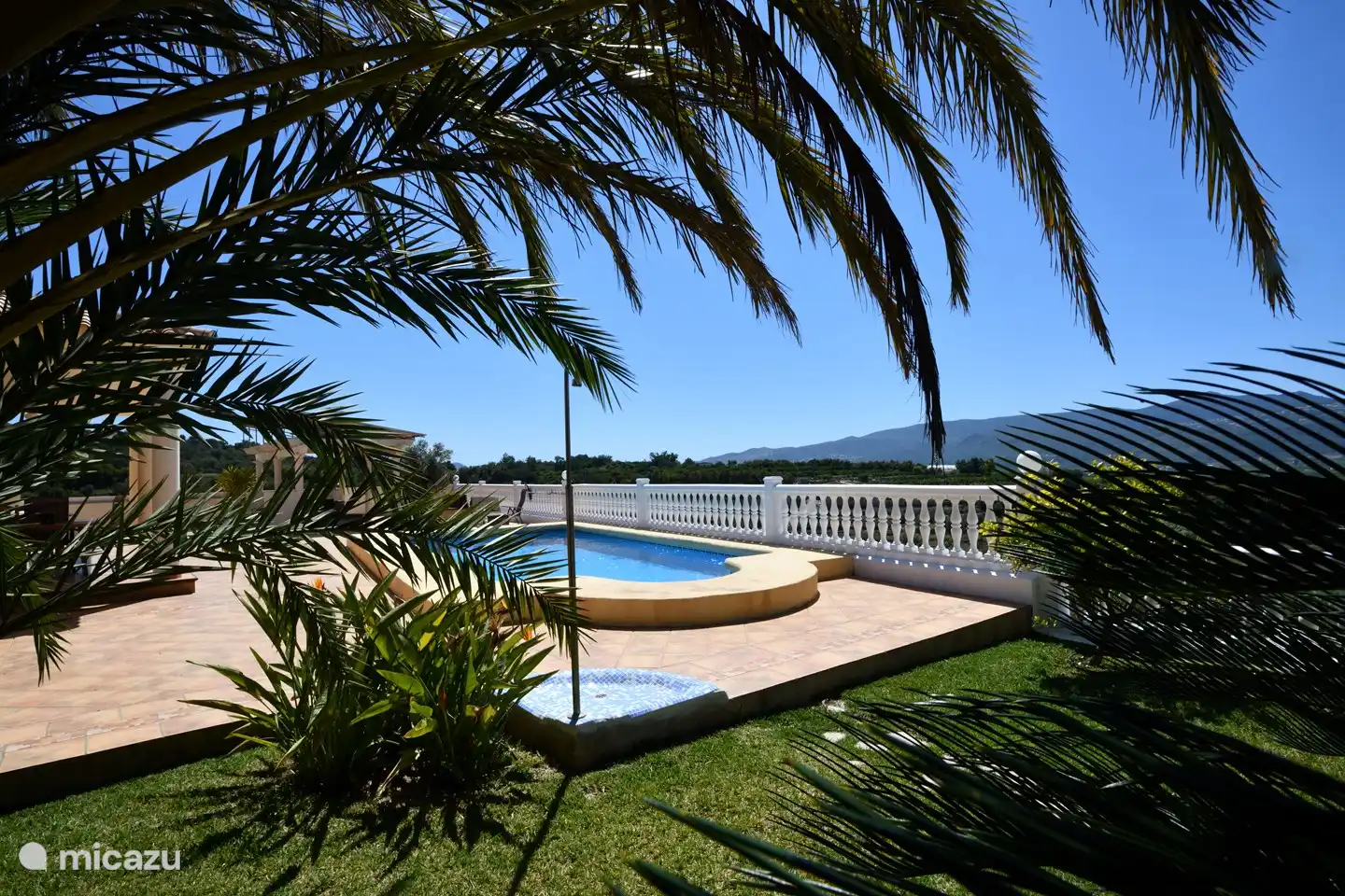 Een fraaie tuin met mooie palmen partij.