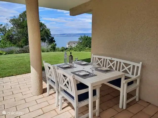Location de Vacances France, Haute-Savoie, Évian-les-Bains, maison de vacances - temps de fourrure Terrasse couverte
